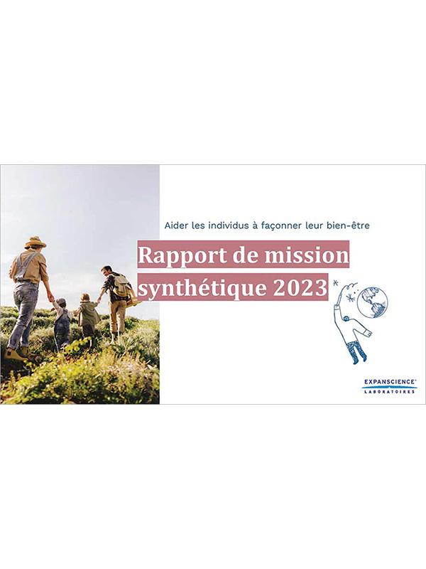 Couverture Rapport de mission synthétique 2023 Expanscience