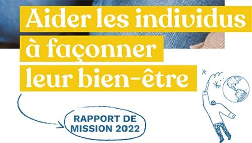 Extrait de la couverture du rapport de mission 2022 d'Expanscience