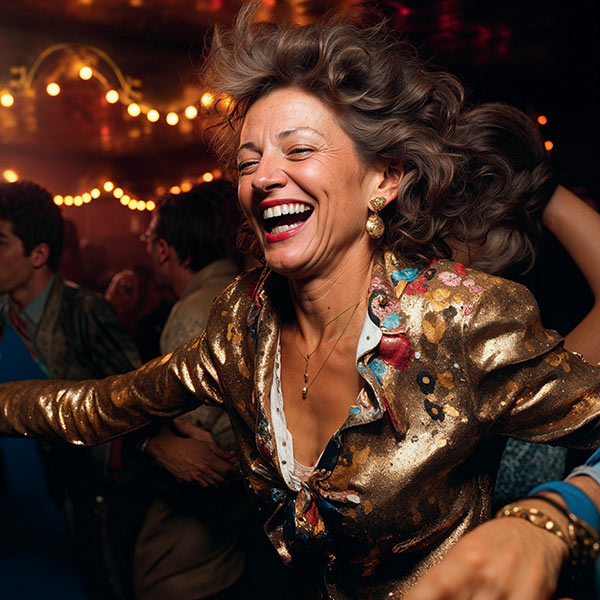 Une femme joyeuse qui danse